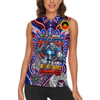 Custom NAIDOC Week 2024 Knights Women Sleeveless Polo Shirt Mascot Rugby DT02