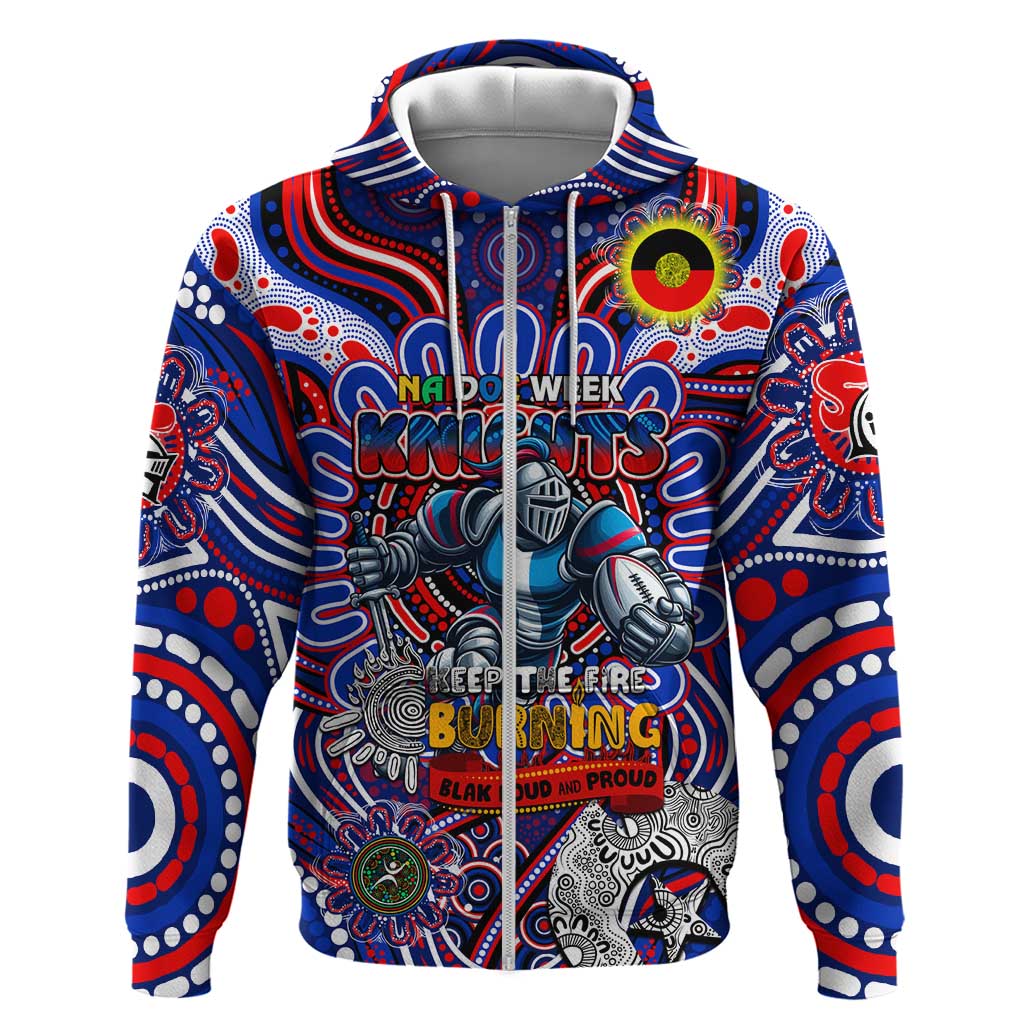 Custom NAIDOC Week 2024 Knights Zip Hoodie Mascot Rugby DT02