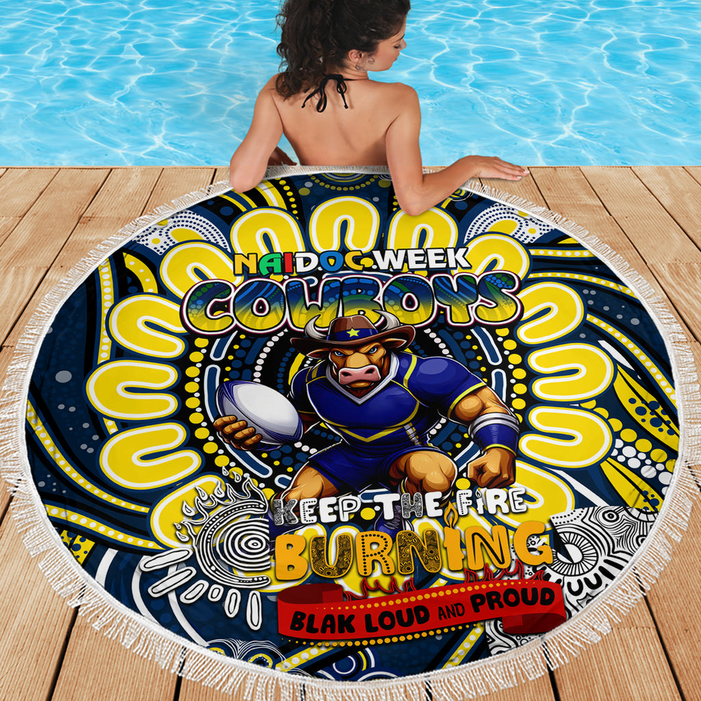 NAIDOC Week 2024 Cowboys Beach Blanket Mascot Rugby