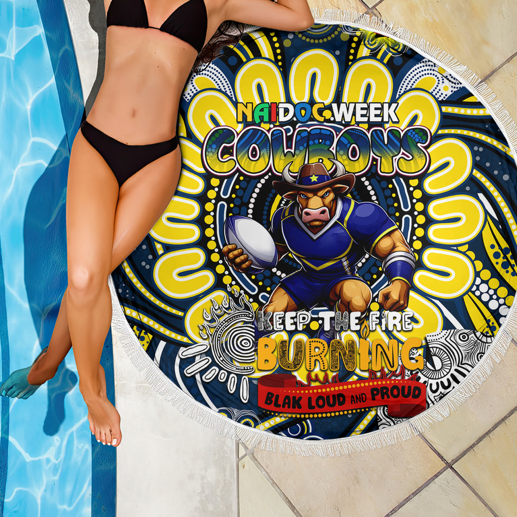NAIDOC Week 2024 Cowboys Beach Blanket Mascot Rugby
