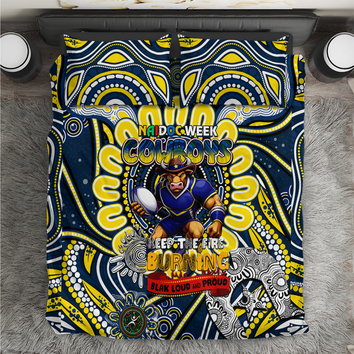 NAIDOC Week 2024 Cowboys Bedding Set Mascot Rugby