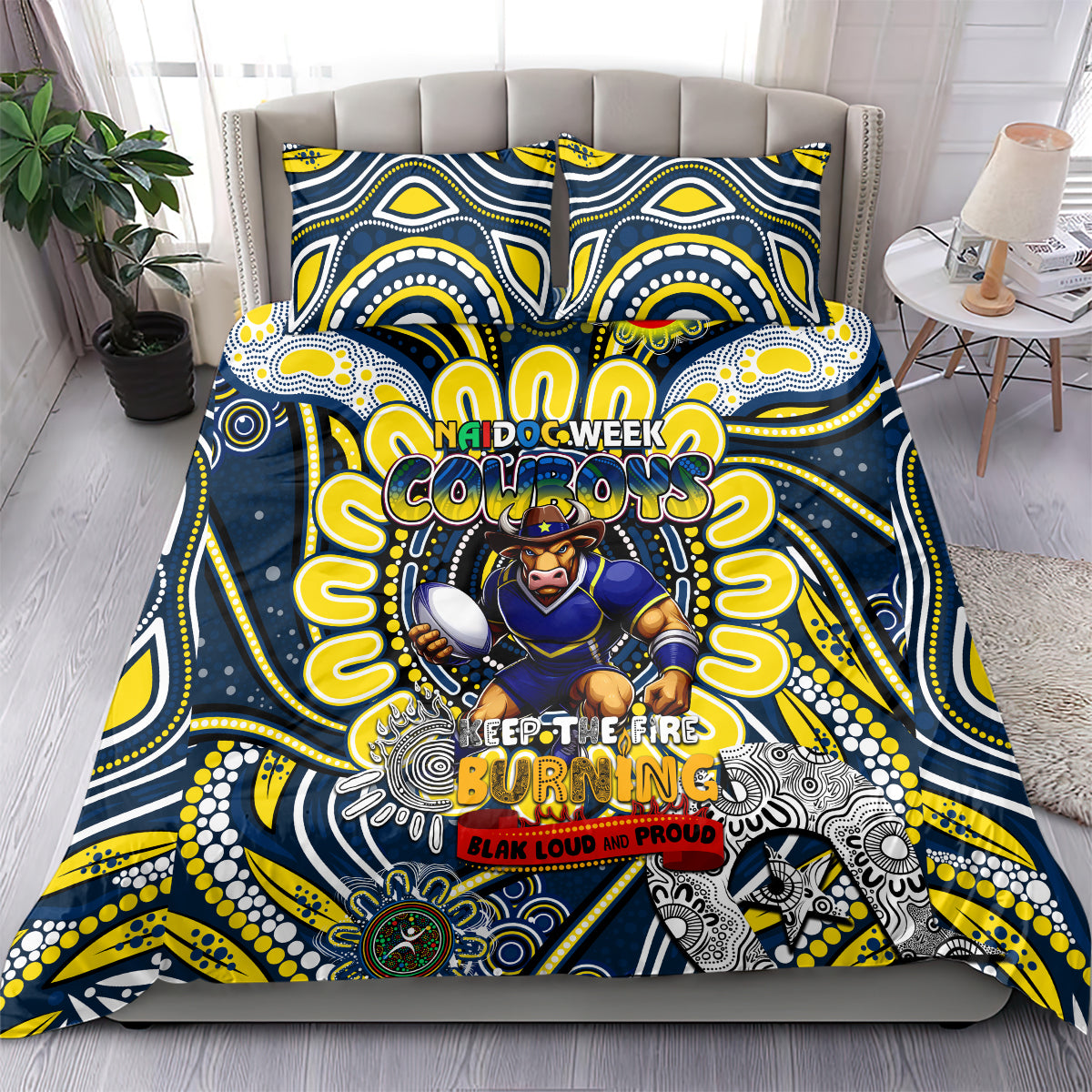 NAIDOC Week 2024 Cowboys Bedding Set Mascot Rugby