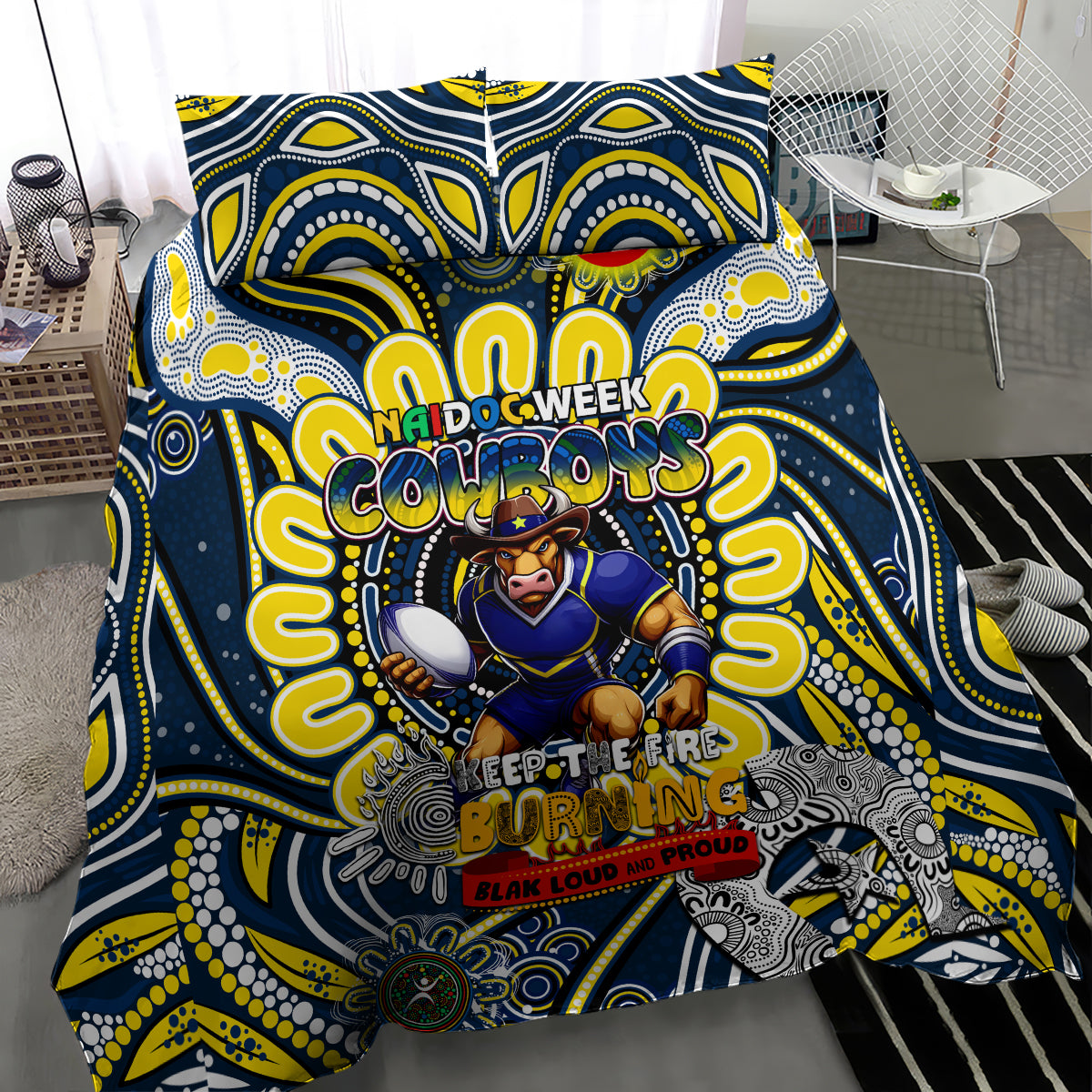 NAIDOC Week 2024 Cowboys Bedding Set Mascot Rugby