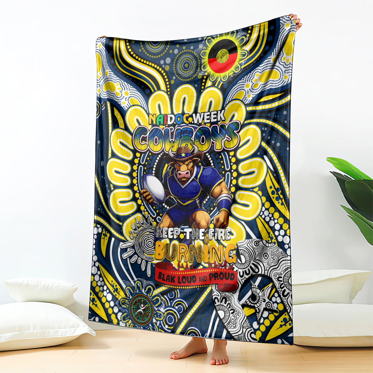 NAIDOC Week 2024 Cowboys Blanket Mascot Rugby