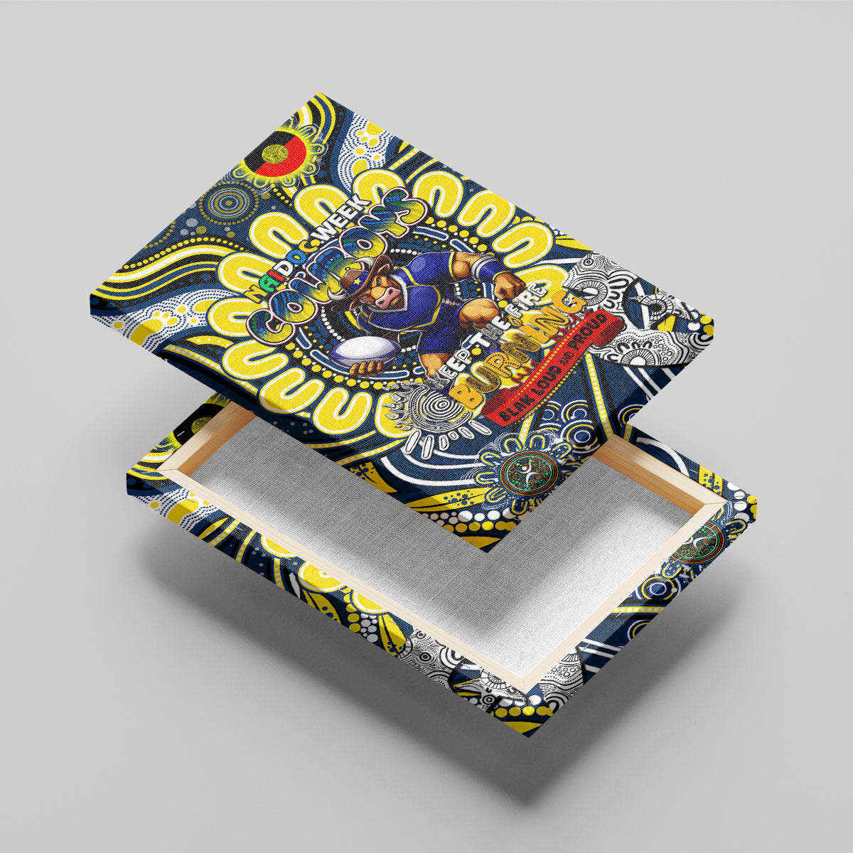 NAIDOC Week 2024 Cowboys Canvas Wall Art Mascot Rugby