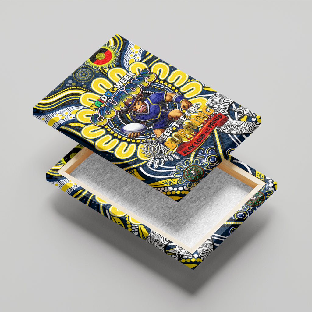 NAIDOC Week 2024 Cowboys Canvas Wall Art Mascot Rugby