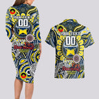 Custom NAIDOC Week 2024 Cowboys Couples Matching Long Sleeve Bodycon Dress and Hawaiian Shirt Mascot Rugby