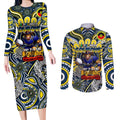 Custom NAIDOC Week 2024 Cowboys Couples Matching Long Sleeve Bodycon Dress and Long Sleeve Button Shirt Mascot Rugby