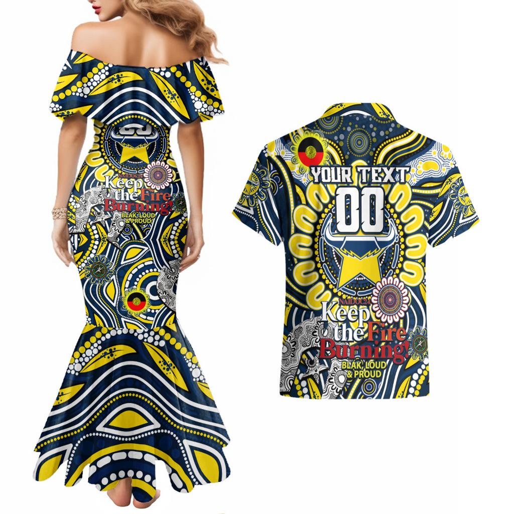 Custom NAIDOC Week 2024 Cowboys Couples Matching Mermaid Dress and Hawaiian Shirt Mascot Rugby