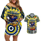 Custom NAIDOC Week 2024 Cowboys Couples Matching Off Shoulder Short Dress and Hawaiian Shirt Mascot Rugby