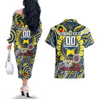 Custom NAIDOC Week 2024 Cowboys Couples Matching Off The Shoulder Long Sleeve Dress and Hawaiian Shirt Mascot Rugby