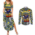 Custom NAIDOC Week 2024 Cowboys Couples Matching Summer Maxi Dress and Long Sleeve Button Shirt Mascot Rugby