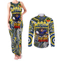 Custom NAIDOC Week 2024 Cowboys Couples Matching Tank Maxi Dress and Long Sleeve Button Shirt Mascot Rugby