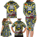 Custom NAIDOC Week 2024 Cowboys Family Matching Long Sleeve Bodycon Dress and Hawaiian Shirt Mascot Rugby