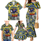 Custom NAIDOC Week 2024 Cowboys Family Matching Mermaid Dress and Hawaiian Shirt Mascot Rugby