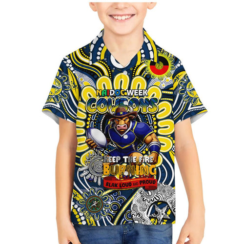 Custom NAIDOC Week 2024 Cowboys Family Matching Mermaid Dress and Hawaiian Shirt Mascot Rugby