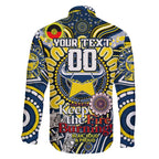 Custom NAIDOC Week 2024 Cowboys Family Matching Off The Shoulder Long Sleeve Dress and Hawaiian Shirt Mascot Rugby