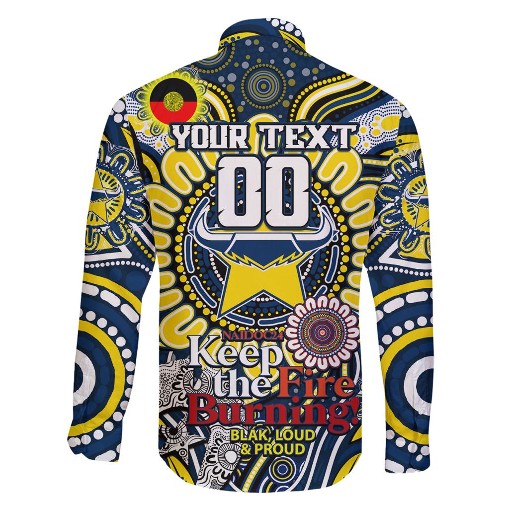 Custom NAIDOC Week 2024 Cowboys Family Matching Off The Shoulder Long Sleeve Dress and Hawaiian Shirt Mascot Rugby