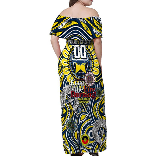 Custom NAIDOC Week 2024 Cowboys Family Matching Off Shoulder Maxi Dress and Hawaiian Shirt Mascot Rugby