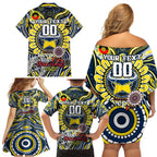 Custom NAIDOC Week 2024 Cowboys Family Matching Off Shoulder Short Dress and Hawaiian Shirt Mascot Rugby