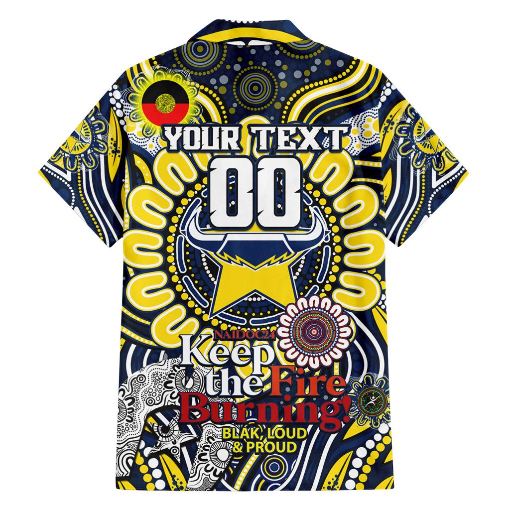 Custom NAIDOC Week 2024 Cowboys Family Matching Off Shoulder Short Dress and Hawaiian Shirt Mascot Rugby