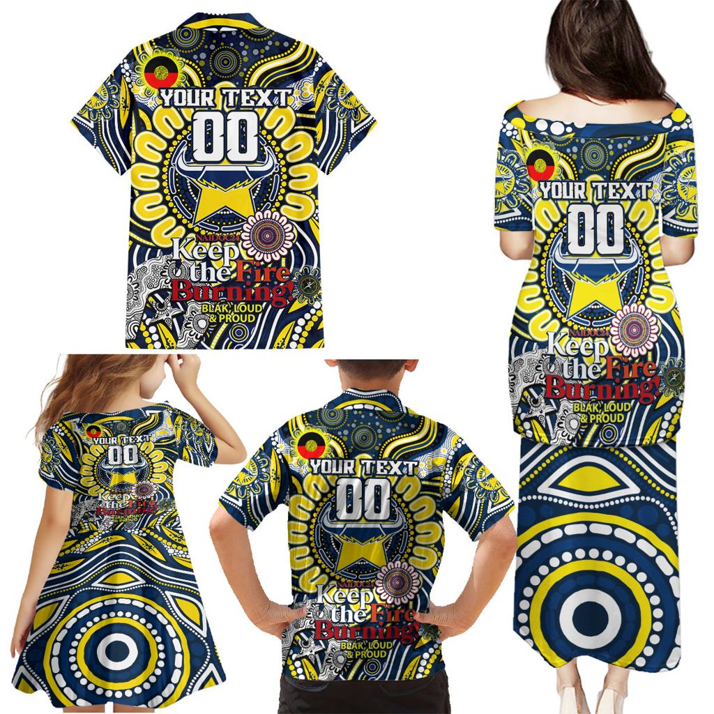 Custom NAIDOC Week 2024 Cowboys Family Matching Puletasi and Hawaiian Shirt Mascot Rugby