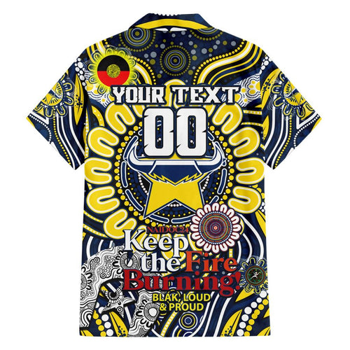 Custom NAIDOC Week 2024 Cowboys Family Matching Short Sleeve Bodycon Dress and Hawaiian Shirt Mascot Rugby
