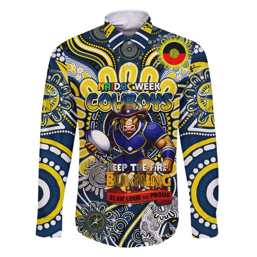 Custom NAIDOC Week 2024 Cowboys Family Matching Short Sleeve Bodycon Dress and Hawaiian Shirt Mascot Rugby