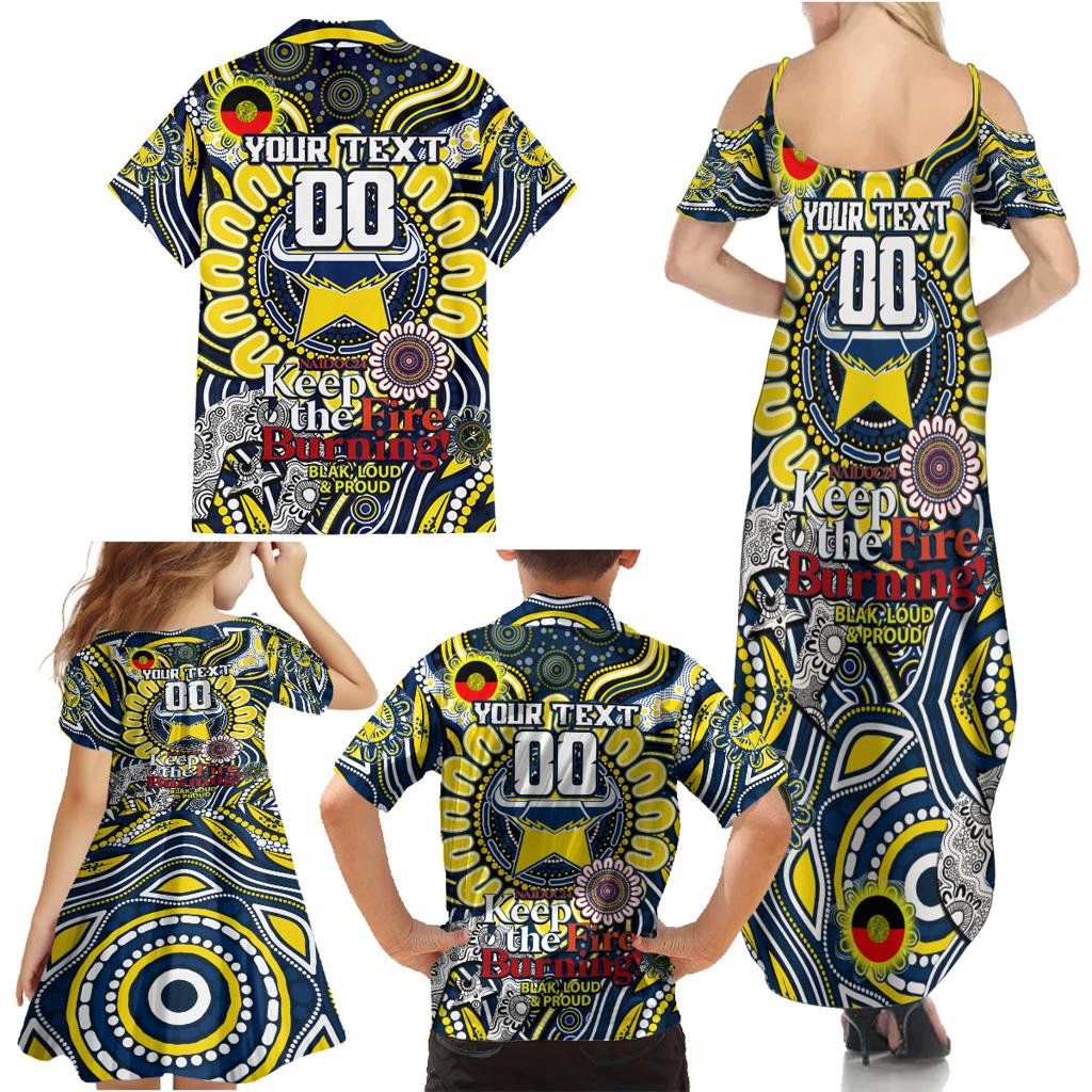 Custom NAIDOC Week 2024 Cowboys Family Matching Summer Maxi Dress and Hawaiian Shirt Mascot Rugby