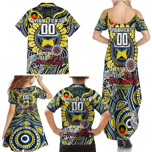 Custom NAIDOC Week 2024 Cowboys Family Matching Summer Maxi Dress and Hawaiian Shirt Mascot Rugby