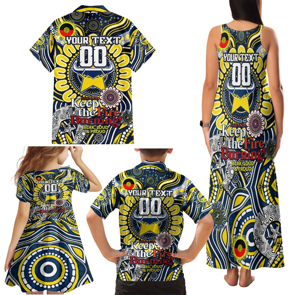 Custom NAIDOC Week 2024 Cowboys Family Matching Tank Maxi Dress and Hawaiian Shirt Mascot Rugby