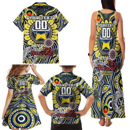 Custom NAIDOC Week 2024 Cowboys Family Matching Tank Maxi Dress and Hawaiian Shirt Mascot Rugby