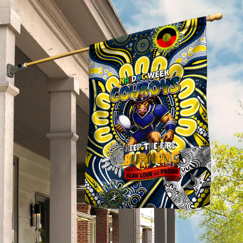 NAIDOC Week 2024 Cowboys Garden Flag Mascot Rugby