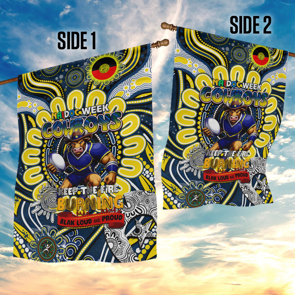NAIDOC Week 2024 Cowboys Garden Flag Mascot Rugby