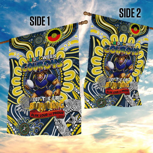 NAIDOC Week 2024 Cowboys Garden Flag Mascot Rugby
