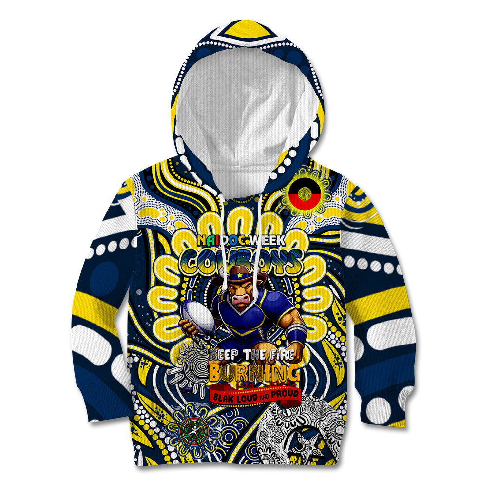 Custom NAIDOC Week 2024 Cowboys Kid Hoodie Mascot Rugby