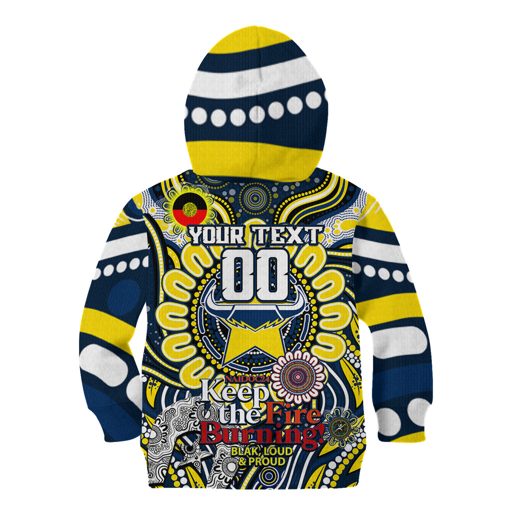 Custom NAIDOC Week 2024 Cowboys Kid Hoodie Mascot Rugby