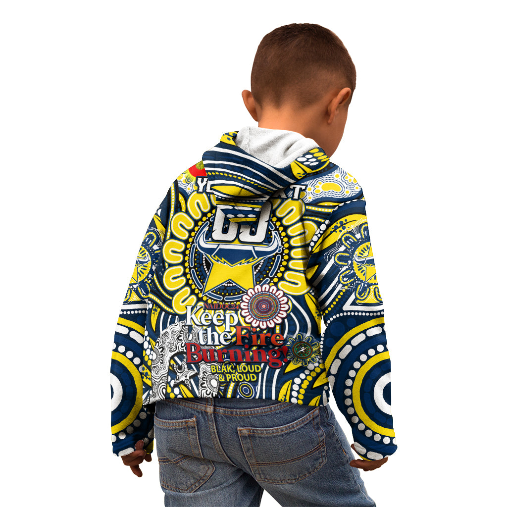 Custom NAIDOC Week 2024 Cowboys Kid Hoodie Mascot Rugby
