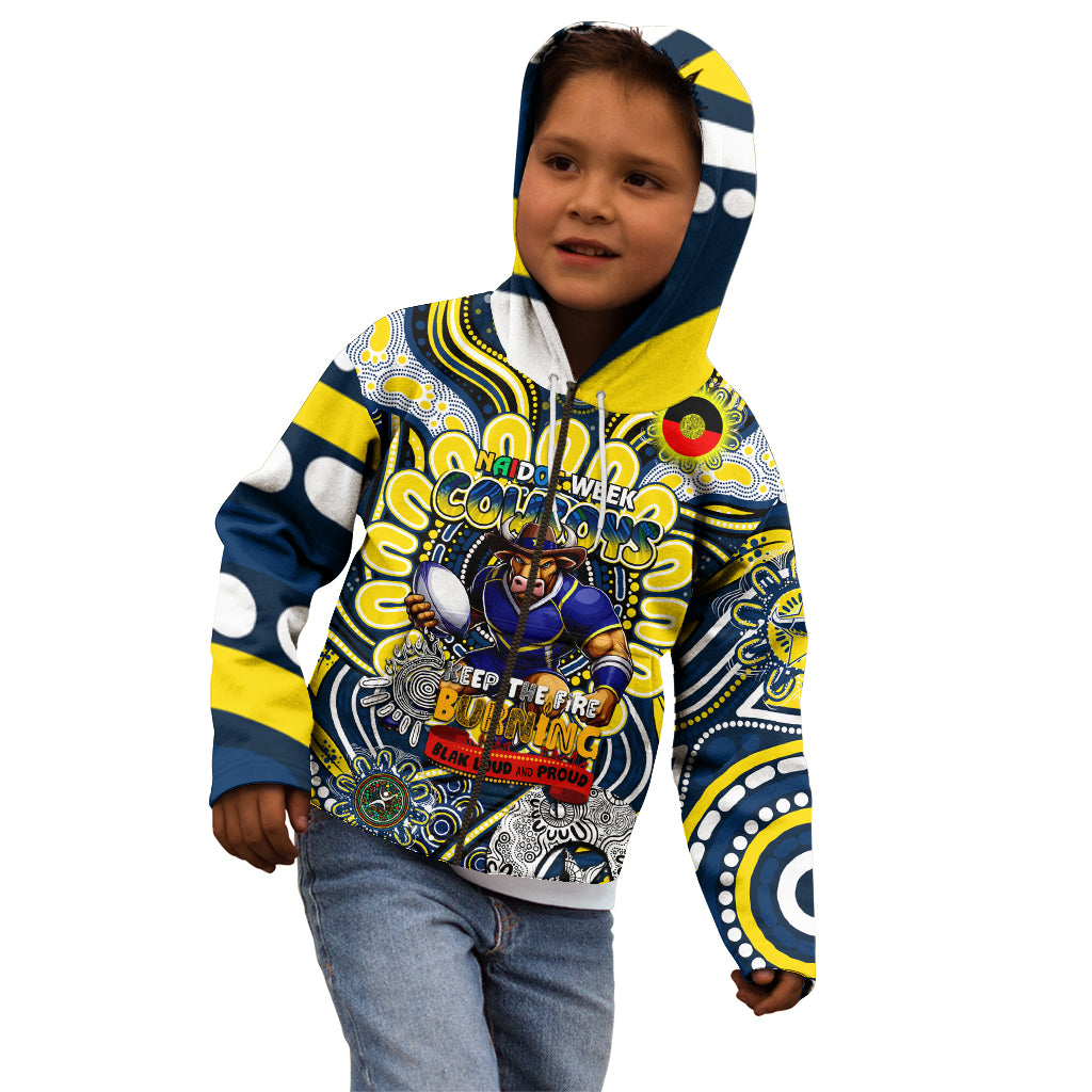 Custom NAIDOC Week 2024 Cowboys Kid Hoodie Mascot Rugby