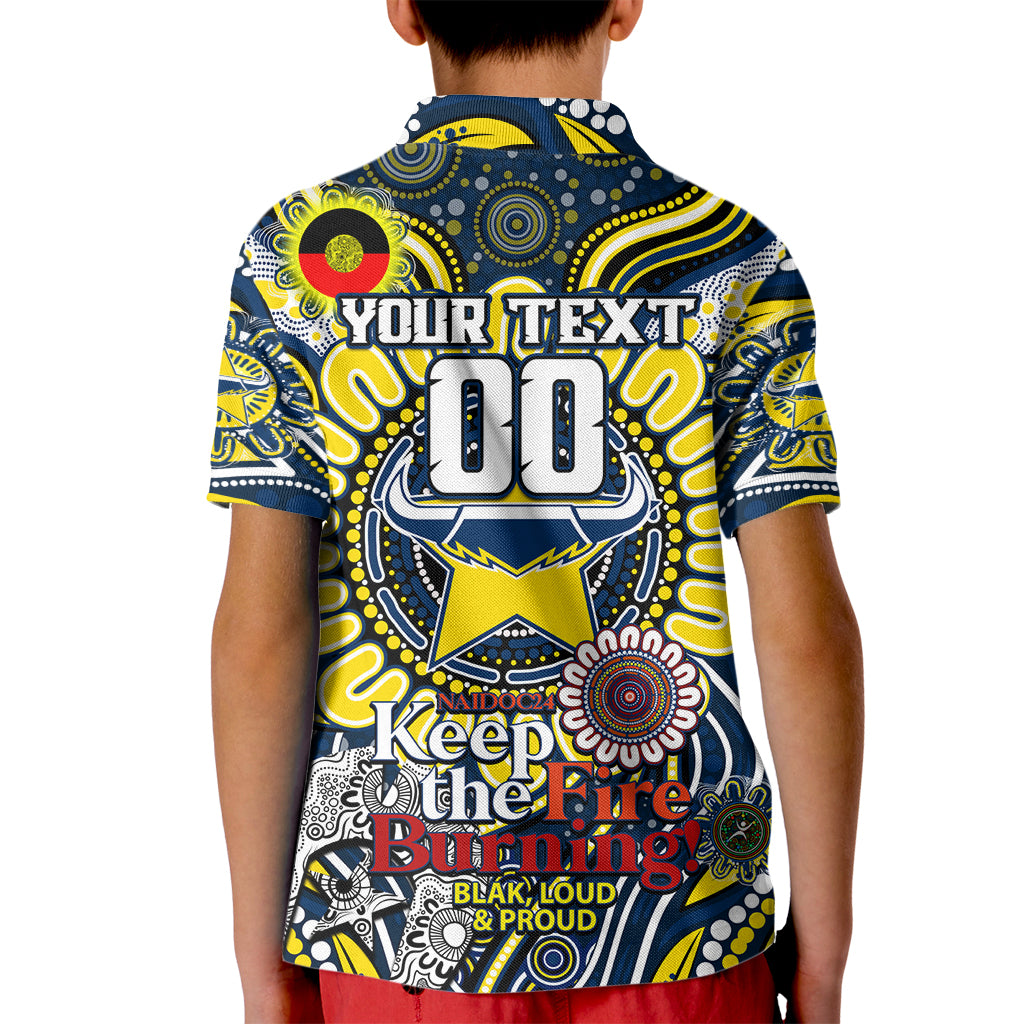 Custom NAIDOC Week 2024 Cowboys Kid Polo Shirt Mascot Rugby
