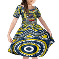 Custom NAIDOC Week 2024 Cowboys Kid Short Sleeve Dress Mascot Rugby