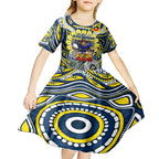 Custom NAIDOC Week 2024 Cowboys Kid Short Sleeve Dress Mascot Rugby