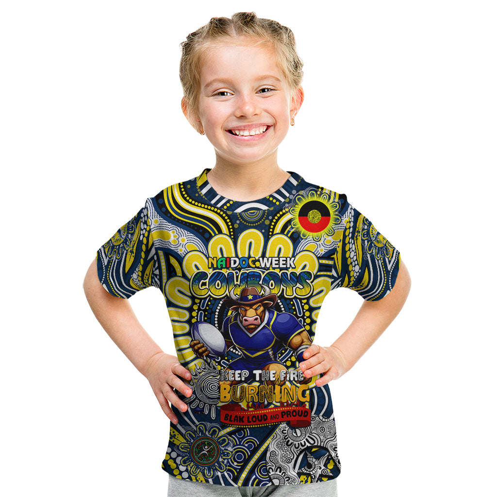 Custom NAIDOC Week 2024 Cowboys Kid T Shirt Mascot Rugby