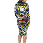 Custom NAIDOC Week 2024 Cowboys Long Sleeve Bodycon Dress Mascot Rugby