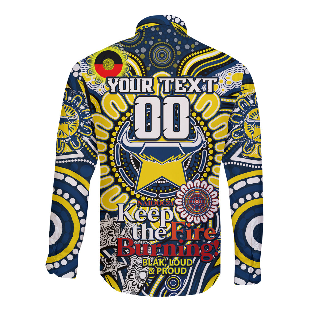 Custom NAIDOC Week 2024 Cowboys Long Sleeve Button Shirt Mascot Rugby