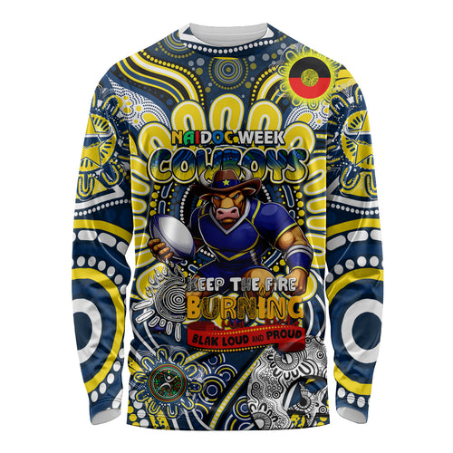 Custom NAIDOC Week 2024 Cowboys Long Sleeve Shirt Mascot Rugby