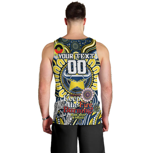 Custom NAIDOC Week 2024 Cowboys Men Tank Top Mascot Rugby