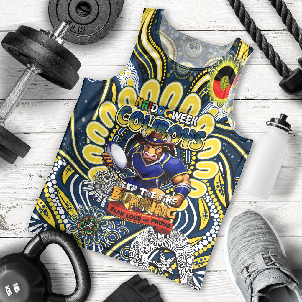Custom NAIDOC Week 2024 Cowboys Men Tank Top Mascot Rugby