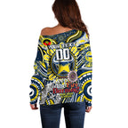 Custom NAIDOC Week 2024 Cowboys Off Shoulder Sweater Mascot Rugby