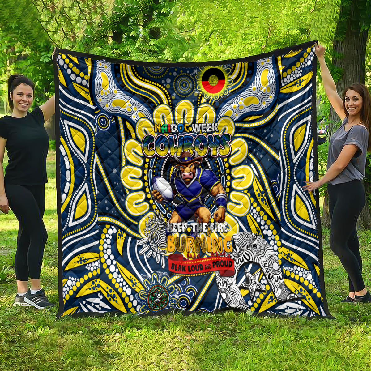 NAIDOC Week 2024 Cowboys Quilt Mascot Rugby